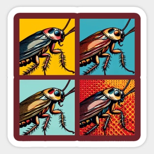 Pop Cockroach Art - Cool Insect Sticker